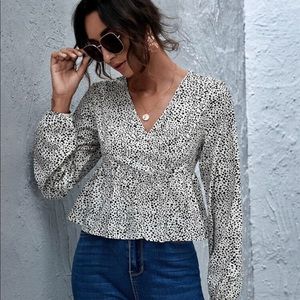 Shein dalmatian top NWOT